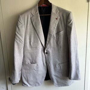 Bespoke ISAIA Light Gray Silk Blend Blazer